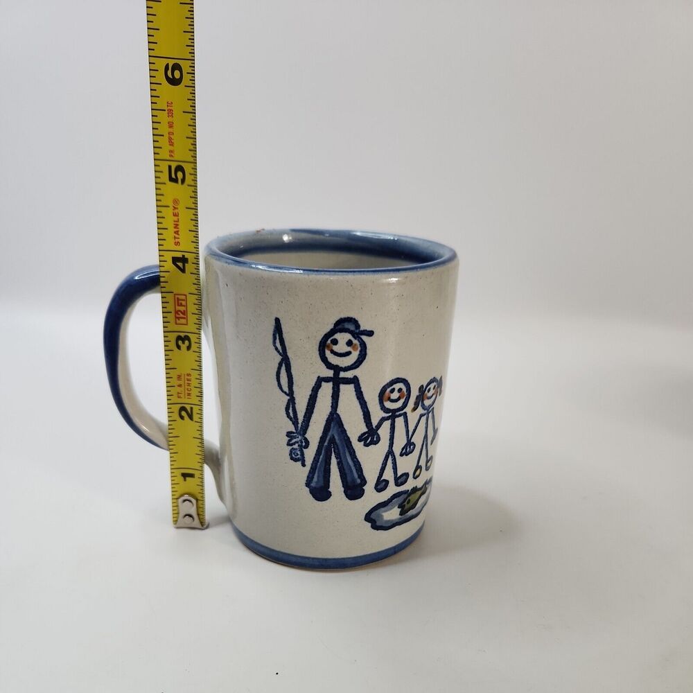 Louisville Stoneware Pottery I Luv You Dad Coffee Mug Child’s Drawing Cup USA - Picture 8 of 9